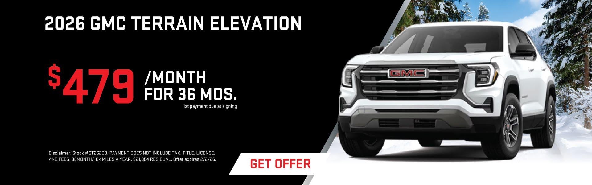 2026 Terrain Elevation January Offer