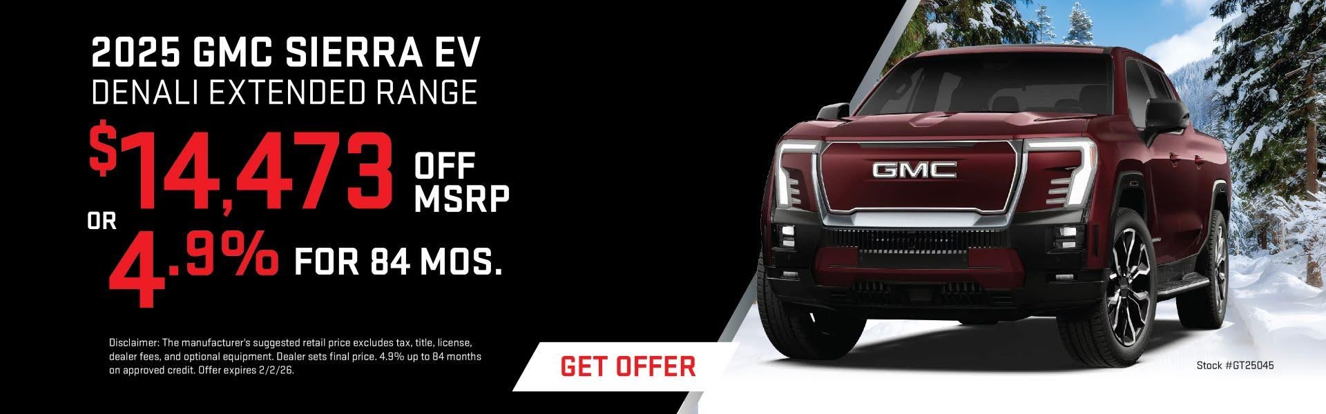 2025 Sierra EV Denali January Offer