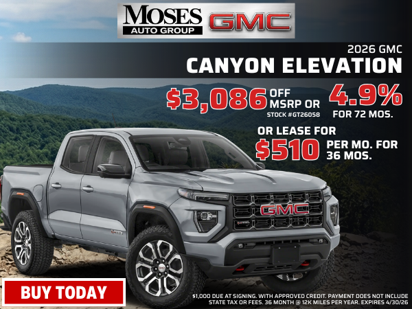 2026 Canyon Elevation April Offer