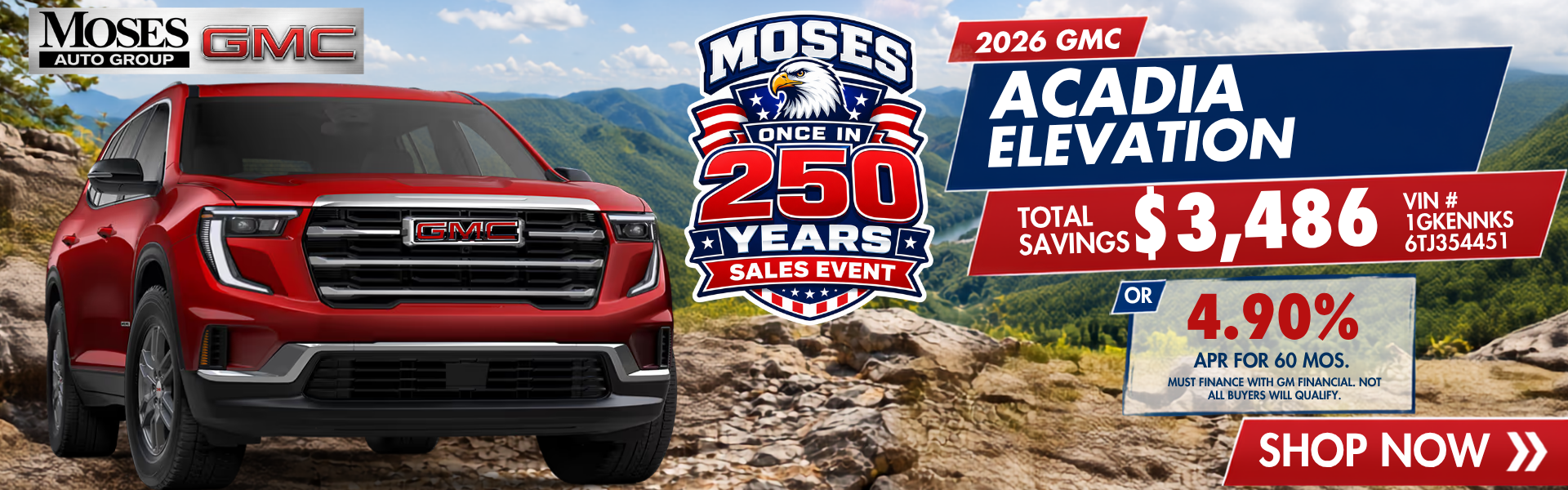 2026 GMC Acadia Elevation