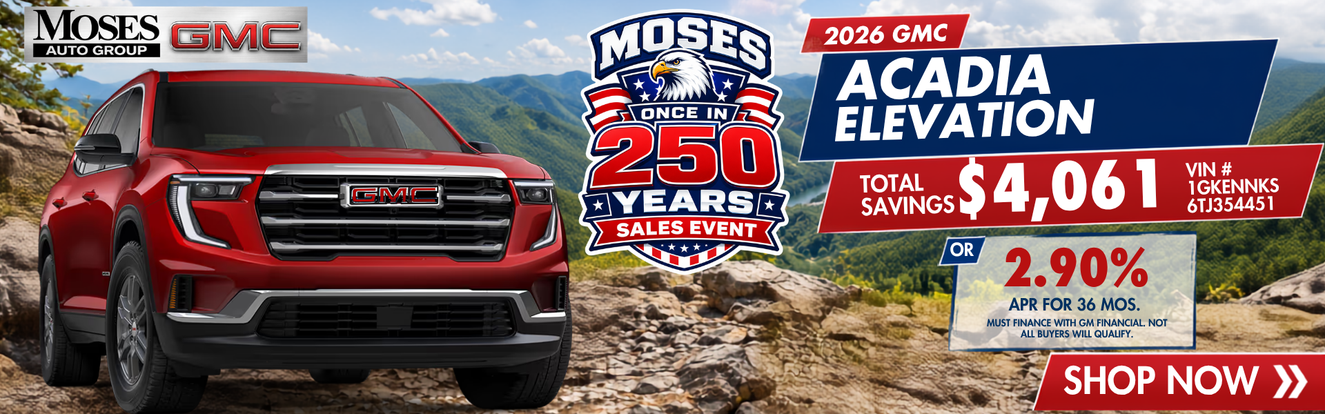 2026 GMC Acadia Elevation